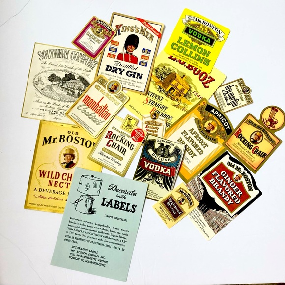 Mr. Boston / lot of vintage liquor labels. - Picture 1 of 6